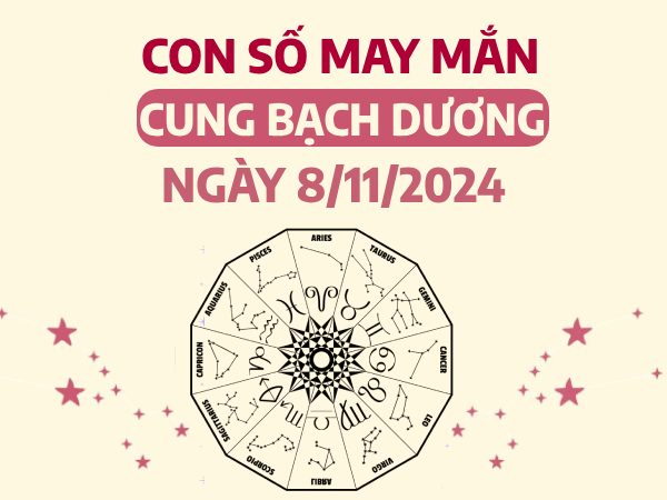 Theo dõi con số đại cát của cung Bạch Dương ngày 8/11/2024 