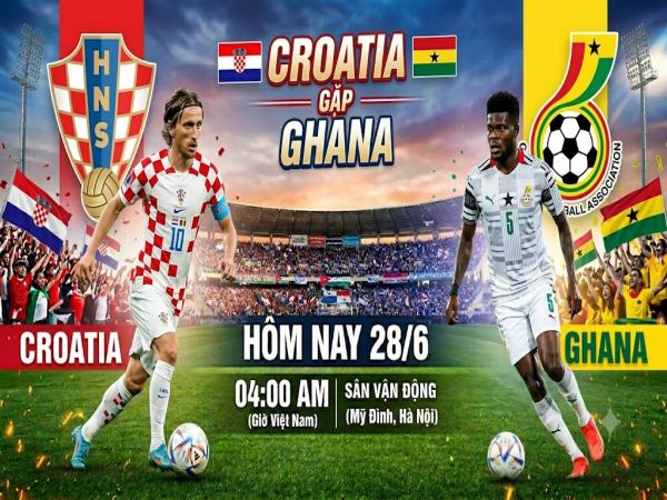 Số liệu thống kê về Croatia gặp Ghana hôm nay ngày 28/6