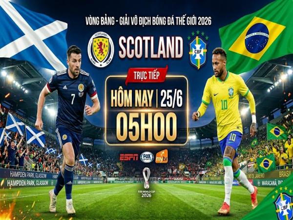 Thống kê về đối đầu Scotland đấu với Brasil ngày 25/6 chi tiết