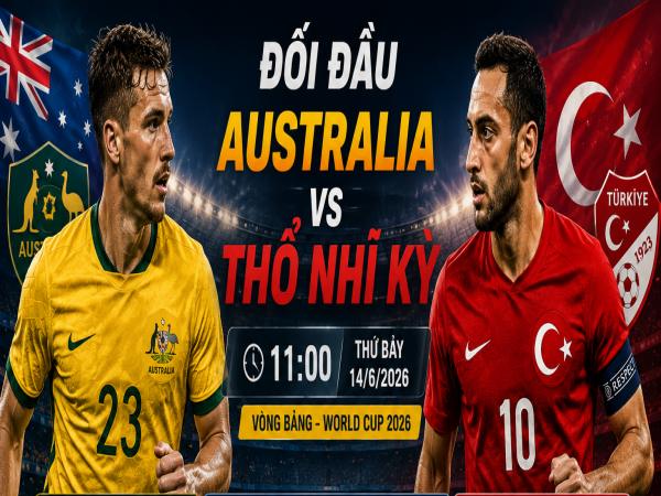 Thống kê về đối đầu Úc đấu với Thổ Nhĩ Kỳ ngày 14/6 chi tiết